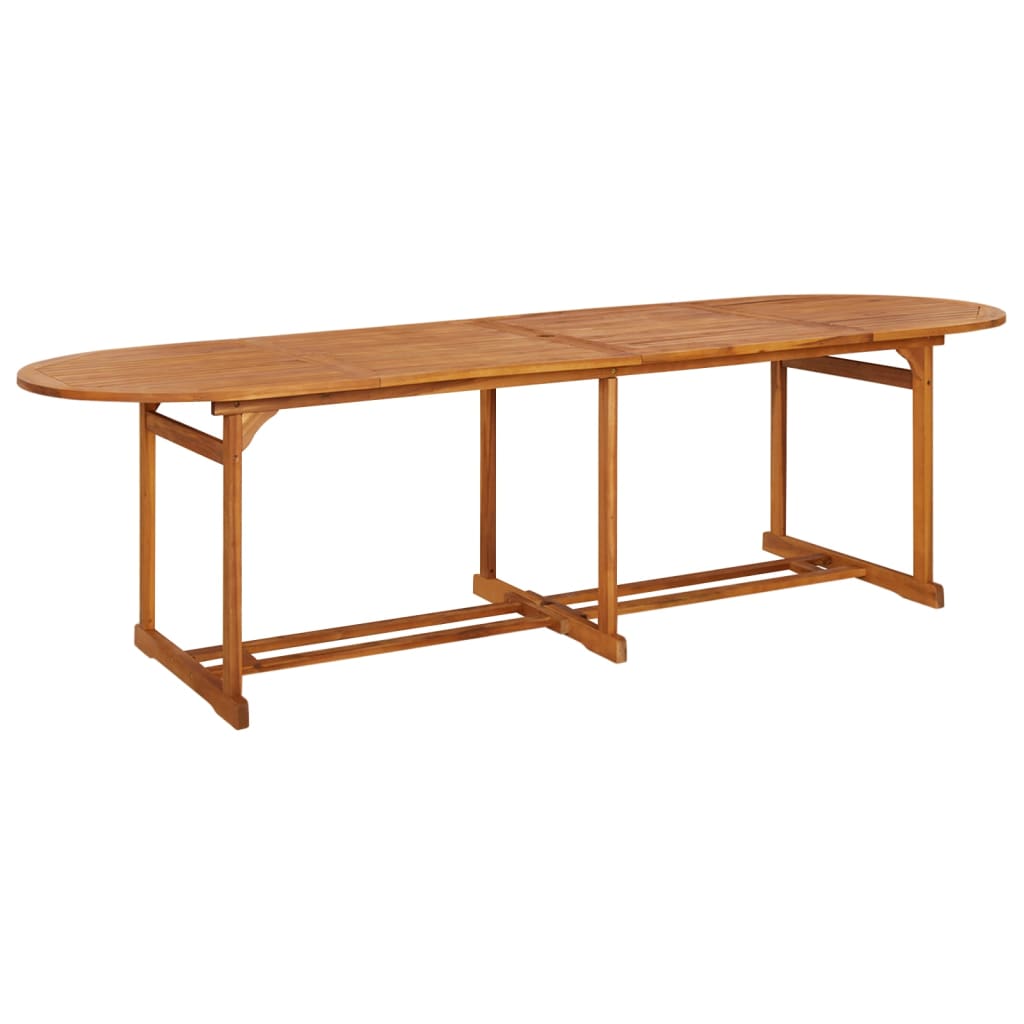 Dining Set | Brown | Solid Acacia Wood | Large | Collapsible
