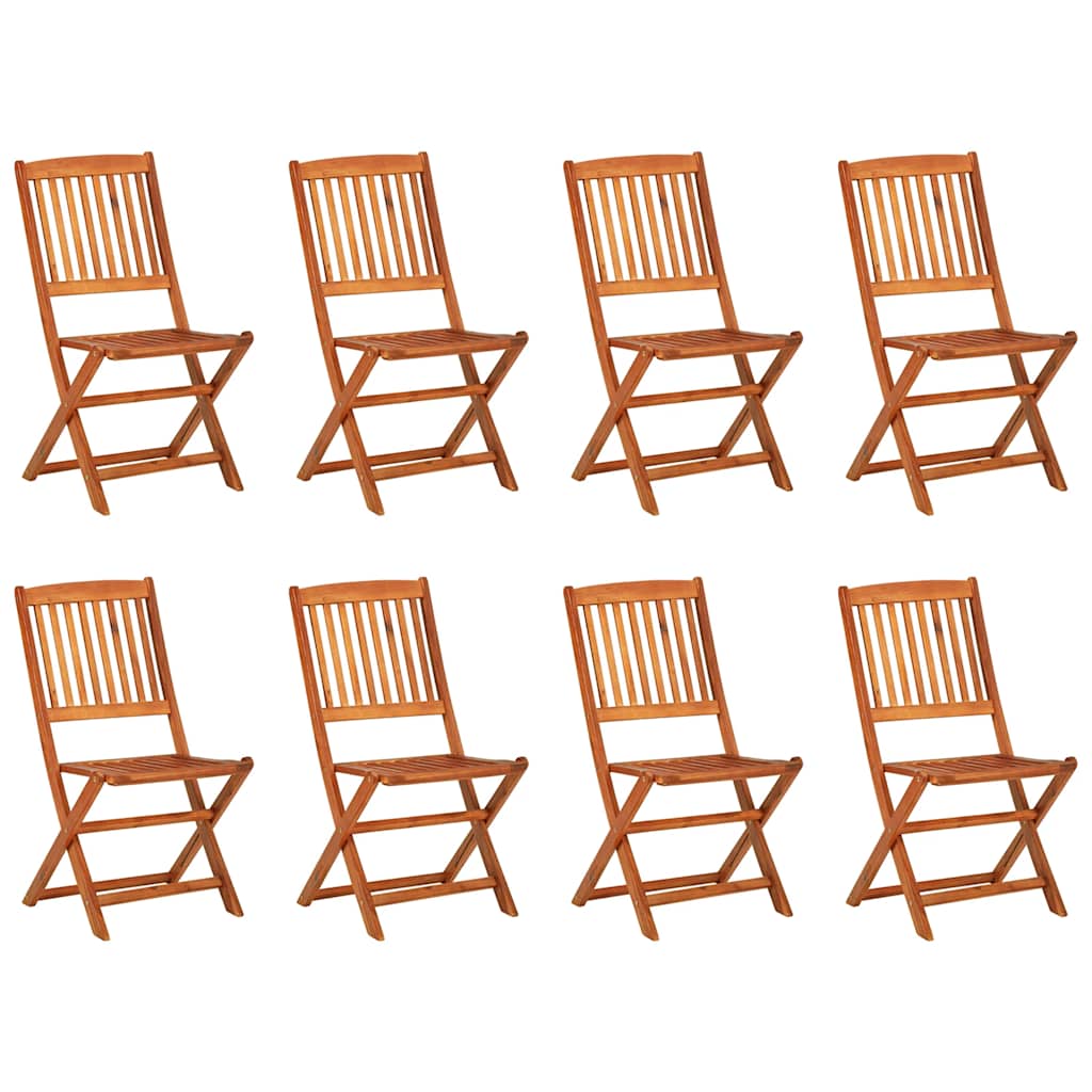9 Piece Garden Dining Set 220x90x75 cm Solid Wood Acacia