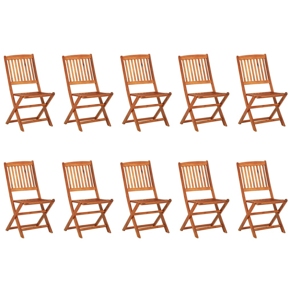 Dining Set | Brown | Solid Acacia Wood | Large | Foldable | Dining Set