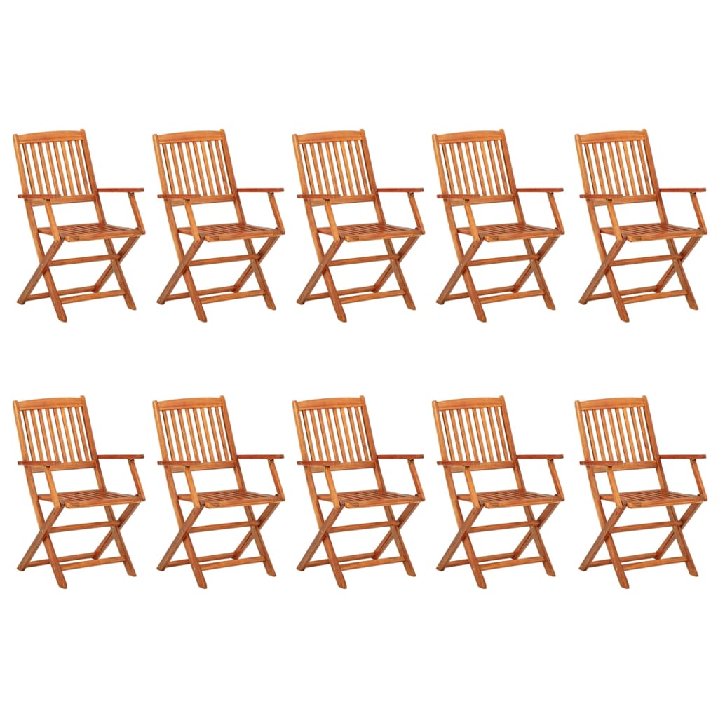 Dining Set | Natural wood | Solid Acacia wood | Large | Foldable