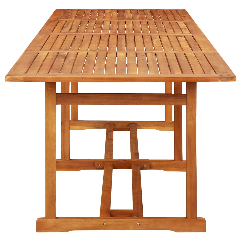 Dining Set | Wooden Brown | Solid Acacia wood | 13 Piece Set | Foldable
