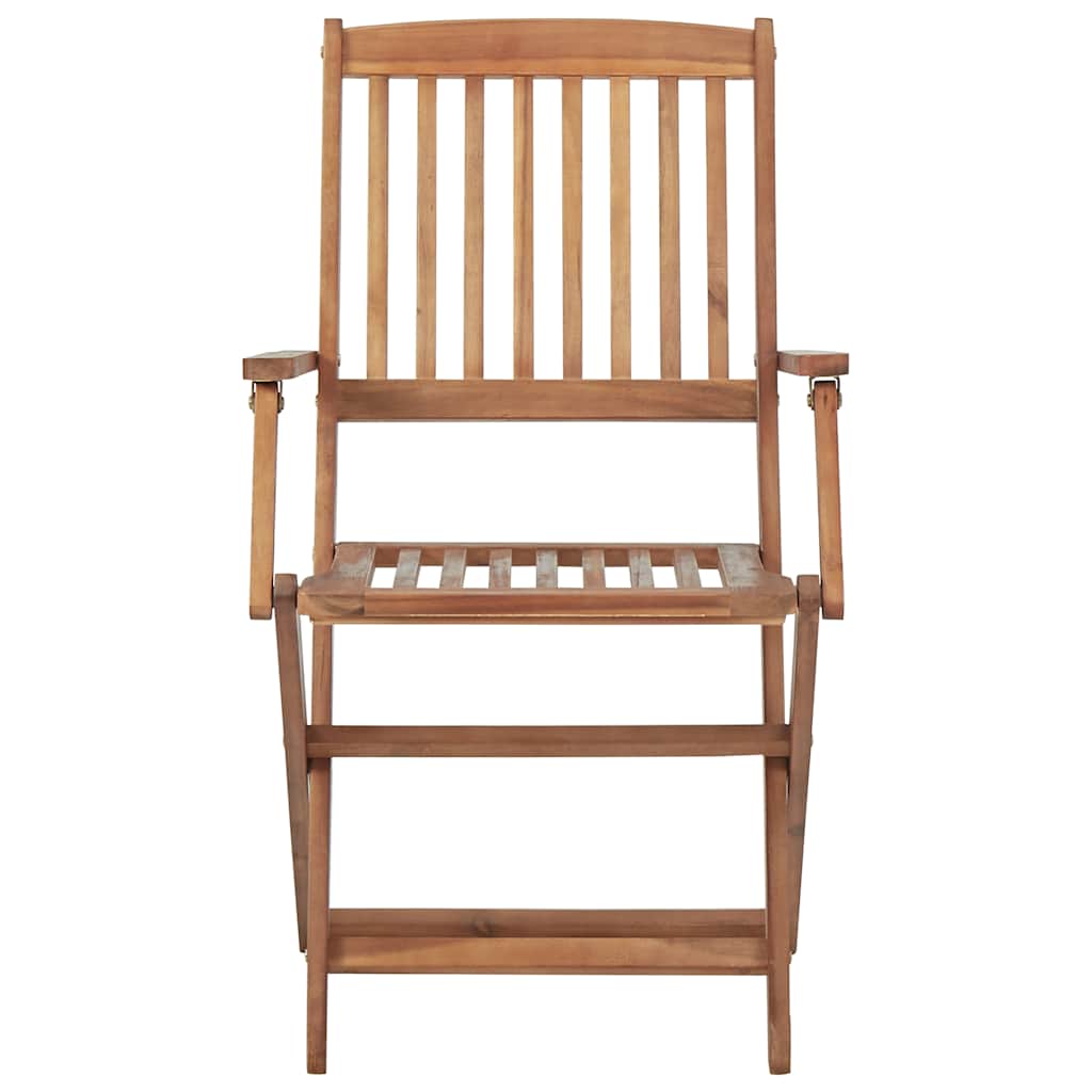 Dining Set | Natural Wood | Solid Acacia Wood | 5 Piece Set |  Foldable