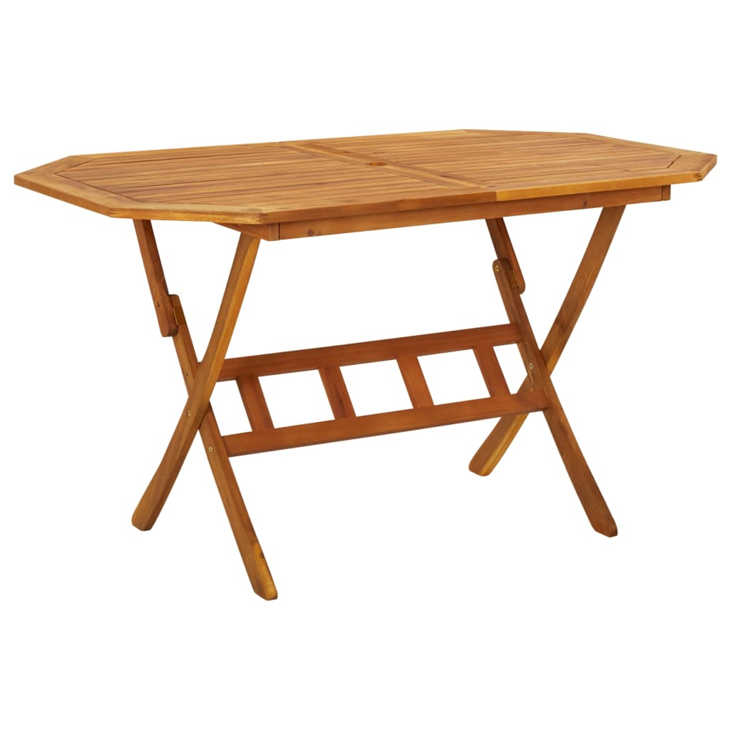 Dining Set | Brown | Solid acacia wood | Medium | Foldable | Dining Set