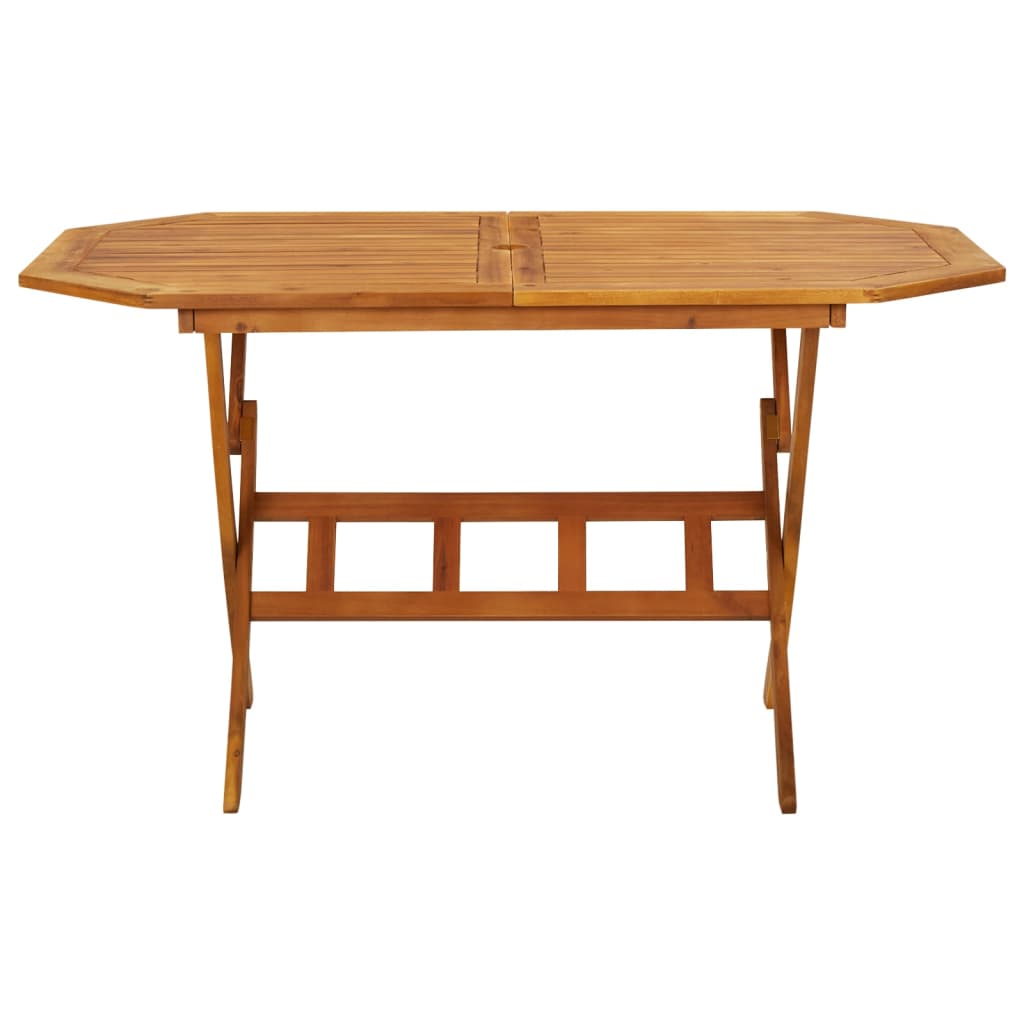 Dining Set | Brown | Solid acacia wood | Medium | Foldable | Dining Set