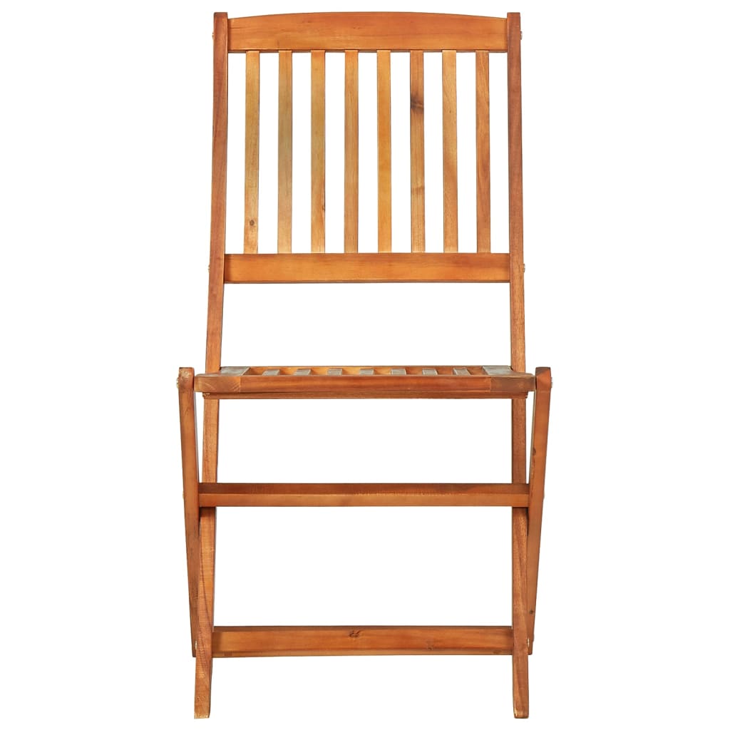 Dining Set | Brown | Solid acacia wood | Medium | Foldable | Dining Set