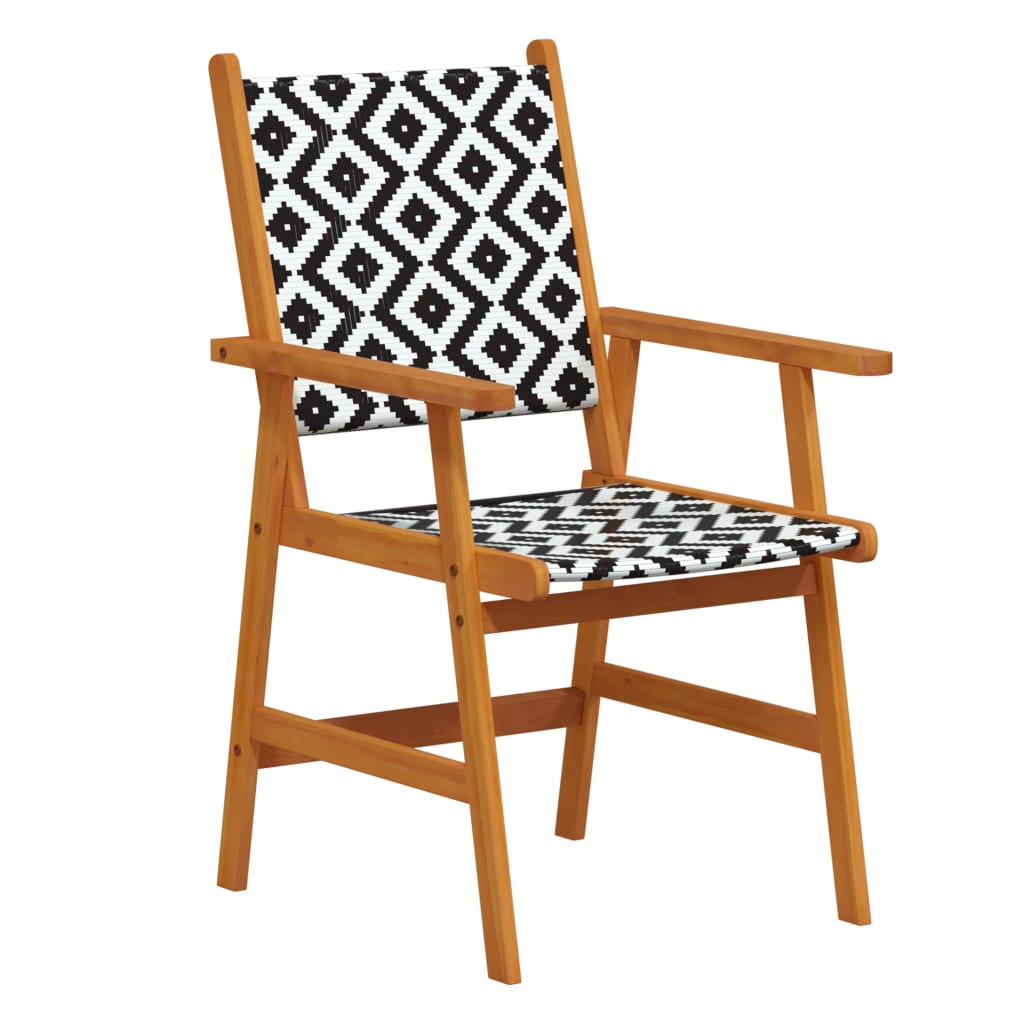Garden Dining Set | Acacia Brown | Solid Acacia wood, Poly rattan