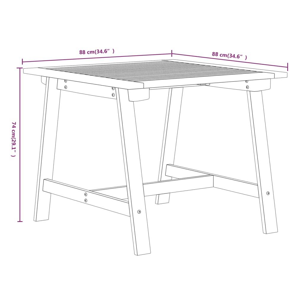 Garden Dining Set | Acacia Brown | Solid Acacia wood, Poly rattan