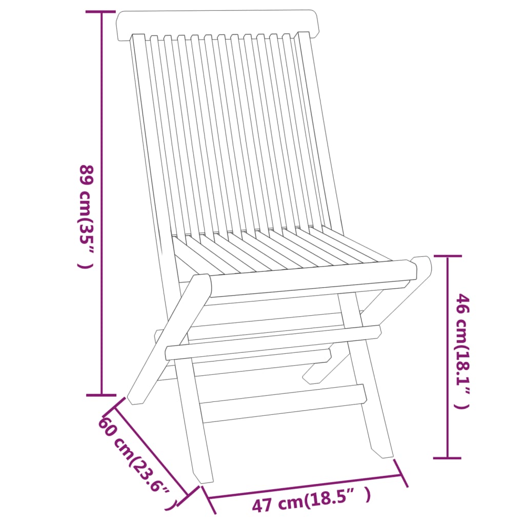 vidaXL 3 Piece Garden Dining Set Solid Wood Teak