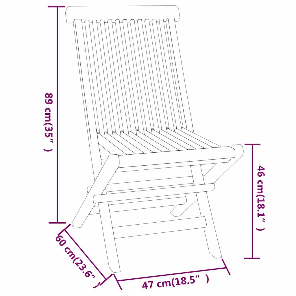 Garden Dining Set | Teak | Solid teak wood | Compact | Foldable