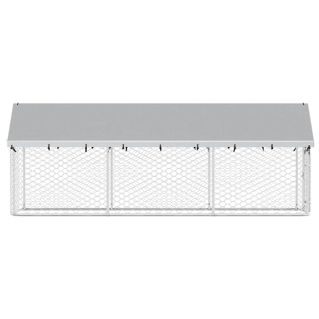 Outdoor Dog Kennel with Roof 400x100x150 cm