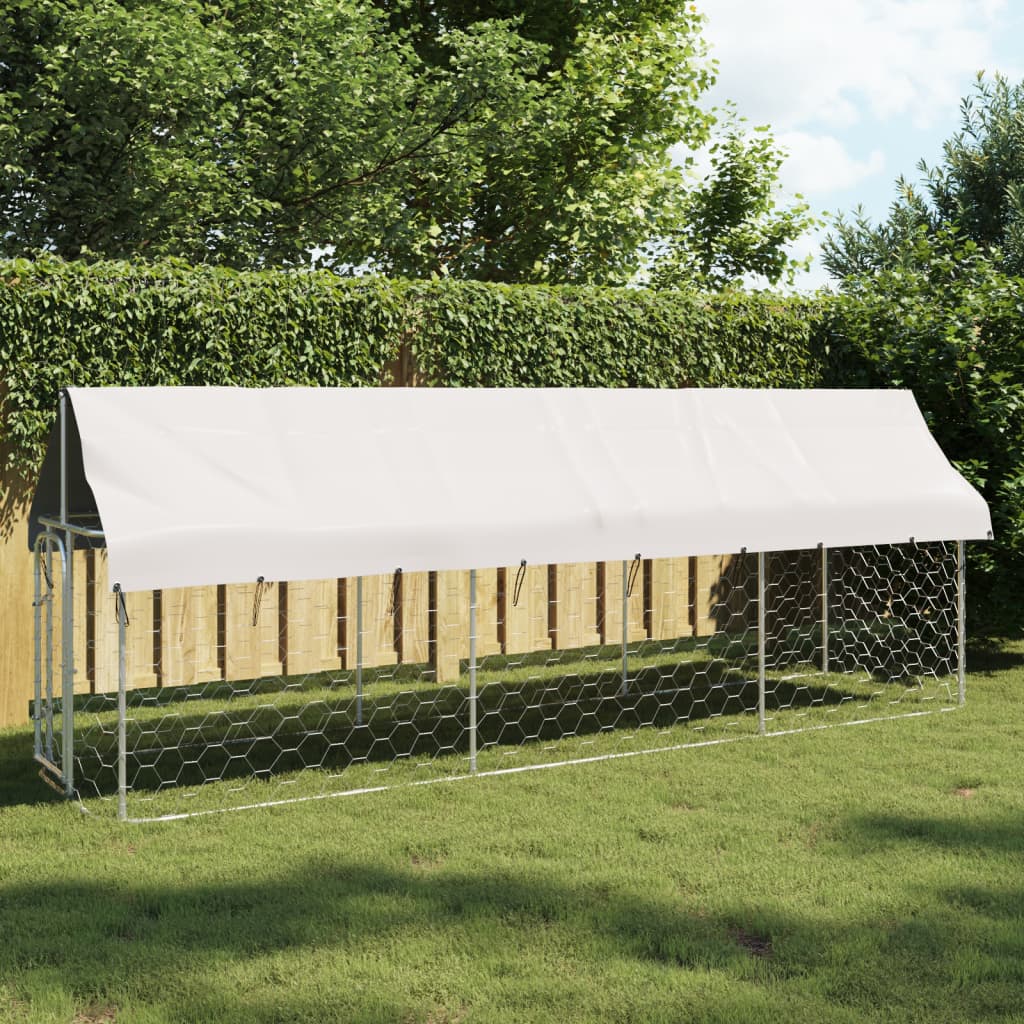 Outdoor Dog Kennel with Roof 400x100x150 cm