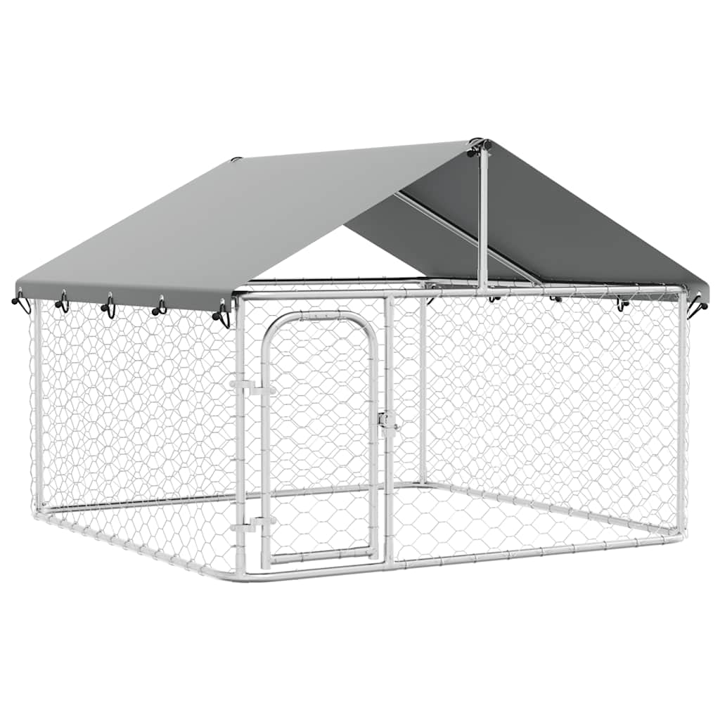 Outdoor Dog Kennel with Roof 200x200x150 cm