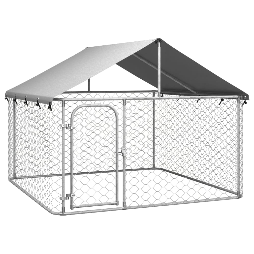 vidaXL Outdoor Dog Kennel with Roof 200x200x150 cm