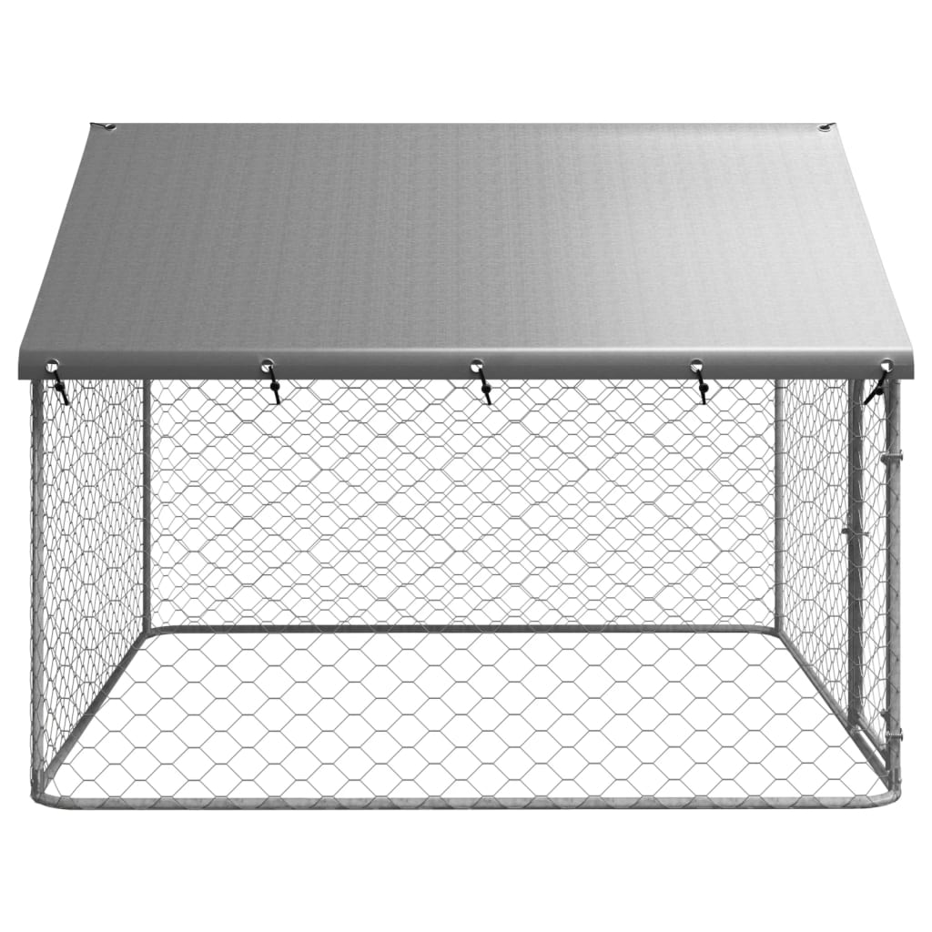 vidaXL Outdoor Dog Kennel with Roof 200x200x150 cm