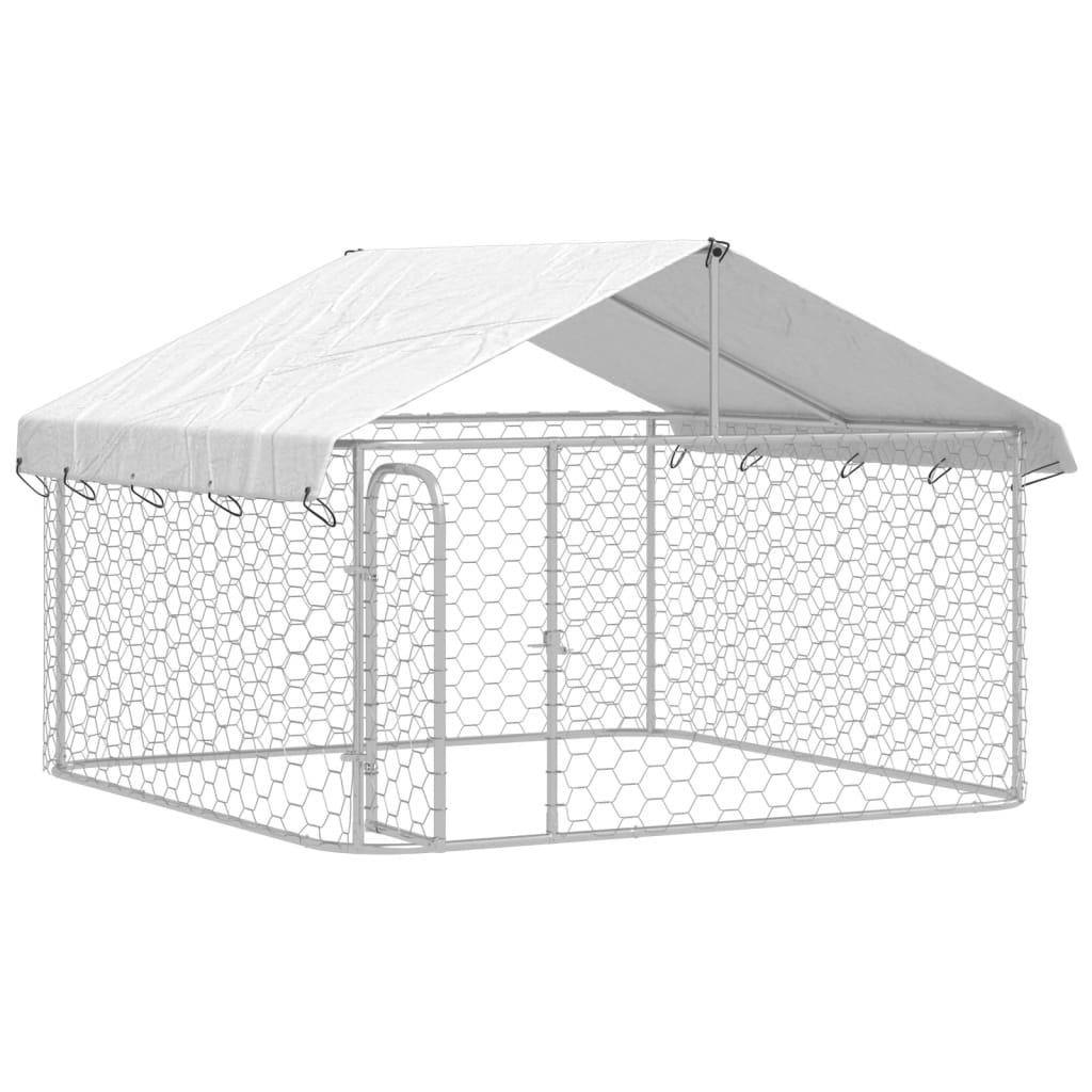 vidaXL Outdoor Dog Kennel with Roof 200x200x150 cm