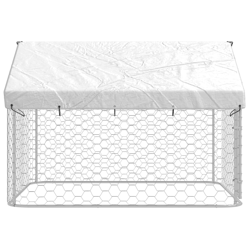 vidaXL Outdoor Dog Kennel with Roof 200x200x150 cm