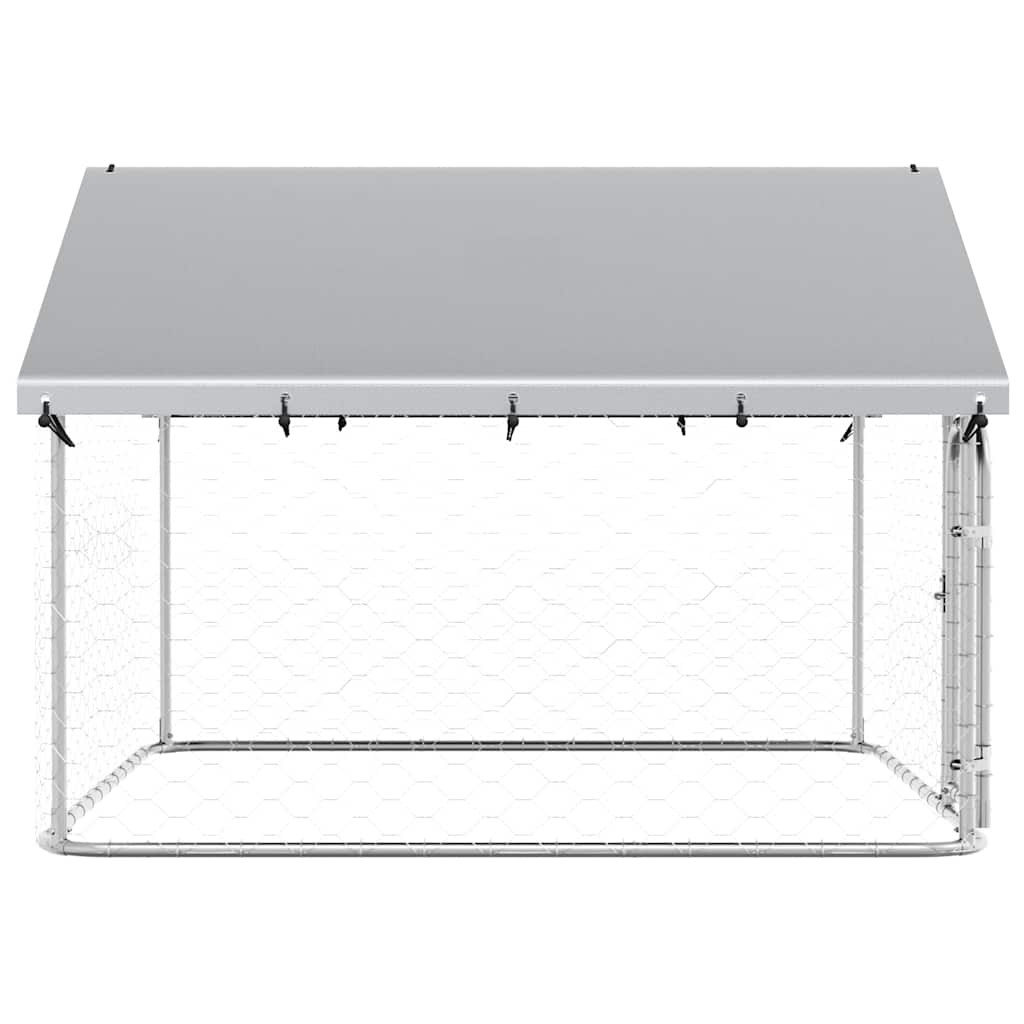 Outdoor Dog Kennel with Roof 200x200x150 cm