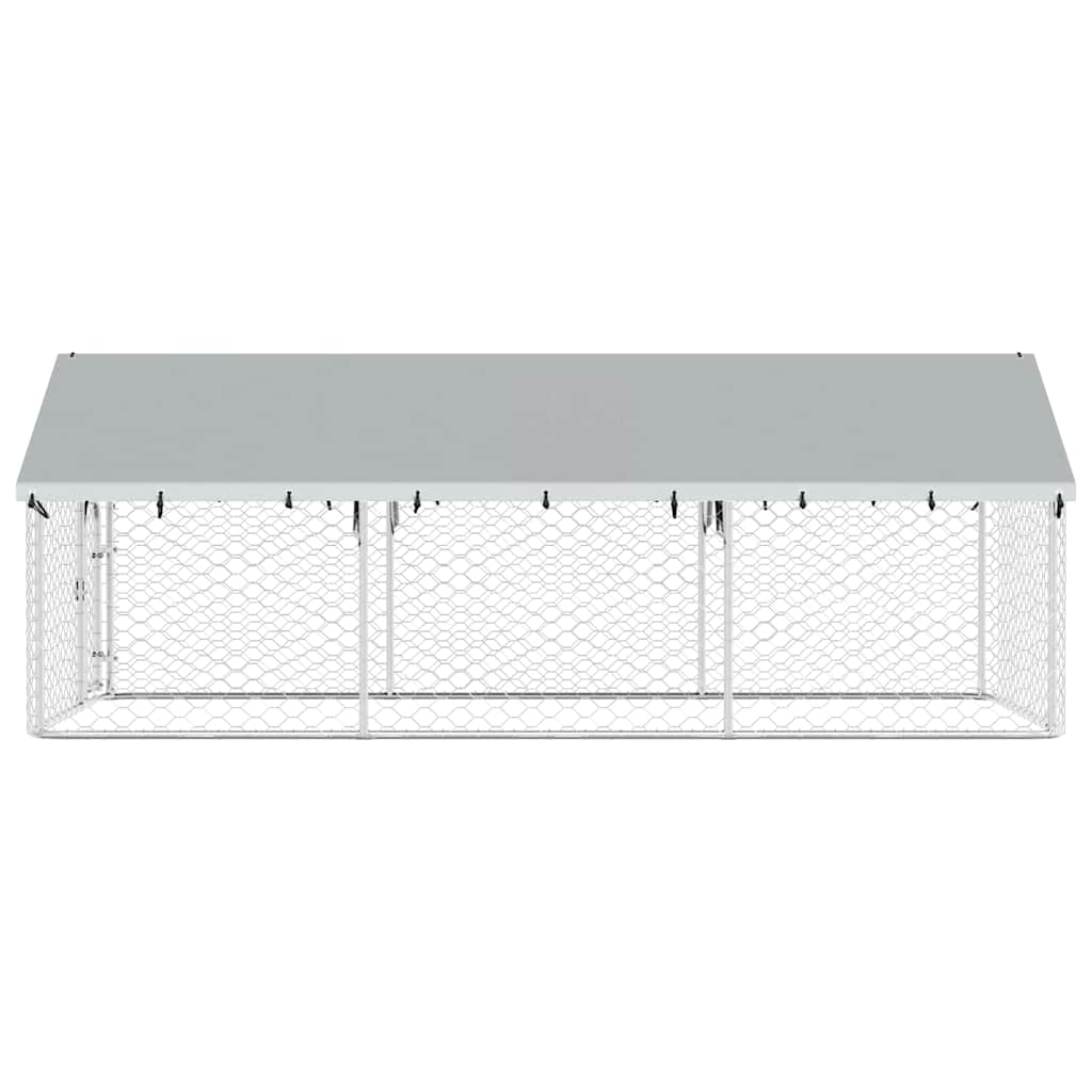 Outdoor Dog Kennel with Roof 400x200x150 cm