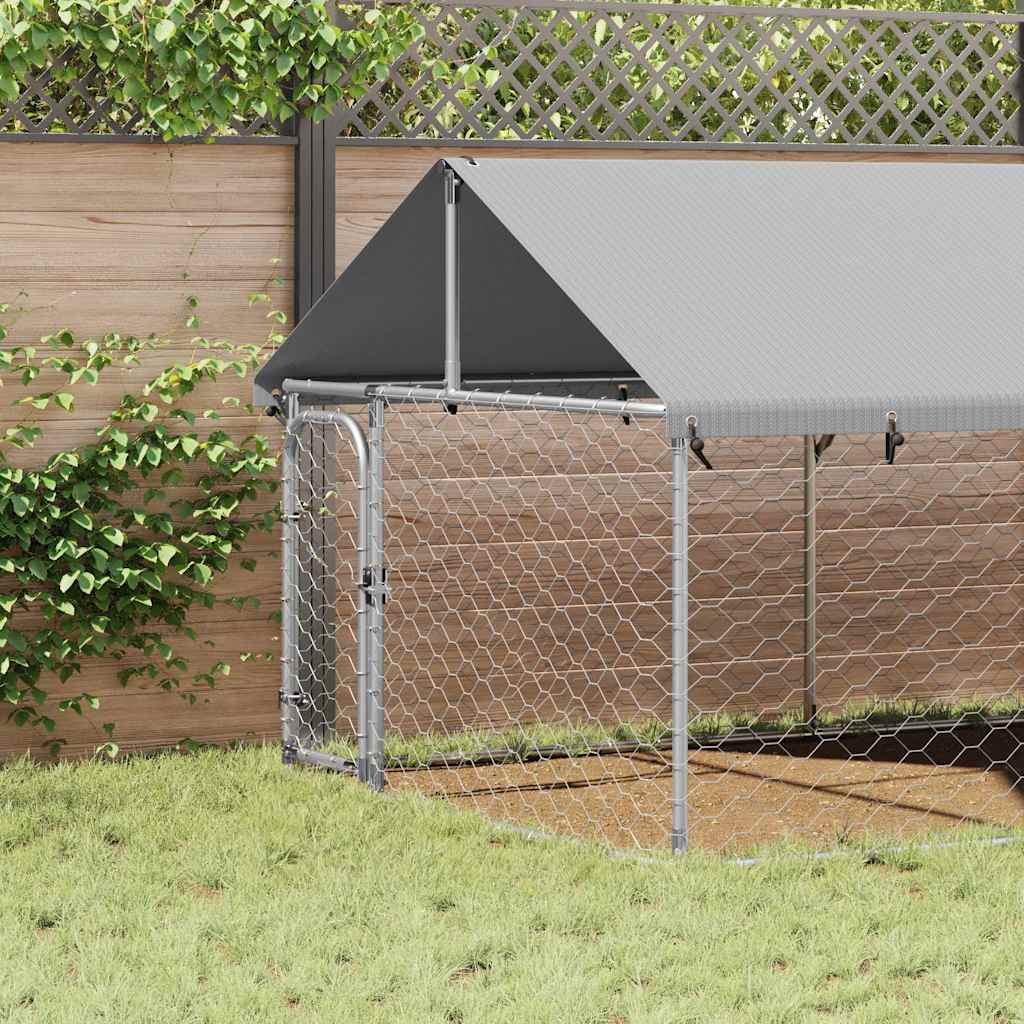 Outdoor Dog Kennel with Roof 600x200x150 cm