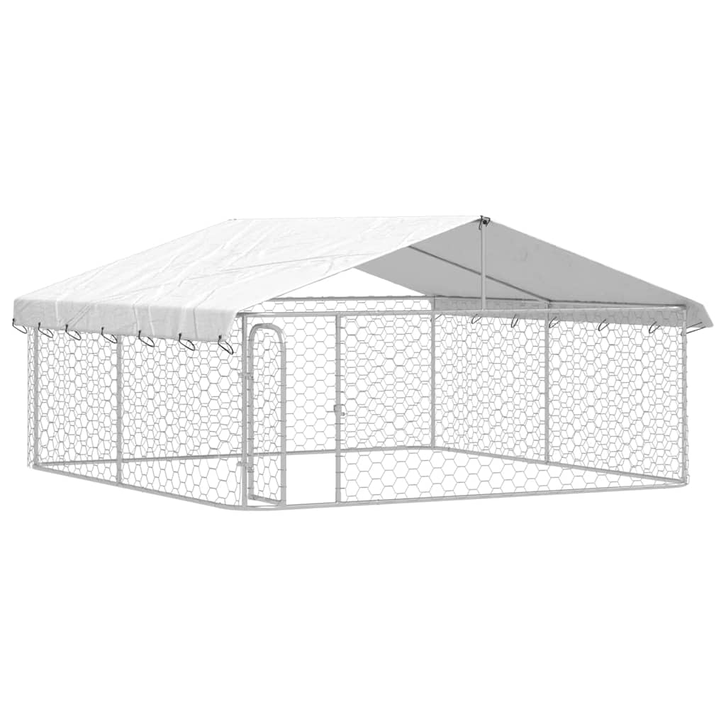 vidaXL Outdoor Dog Kennel with Roof 300x300x150 cm