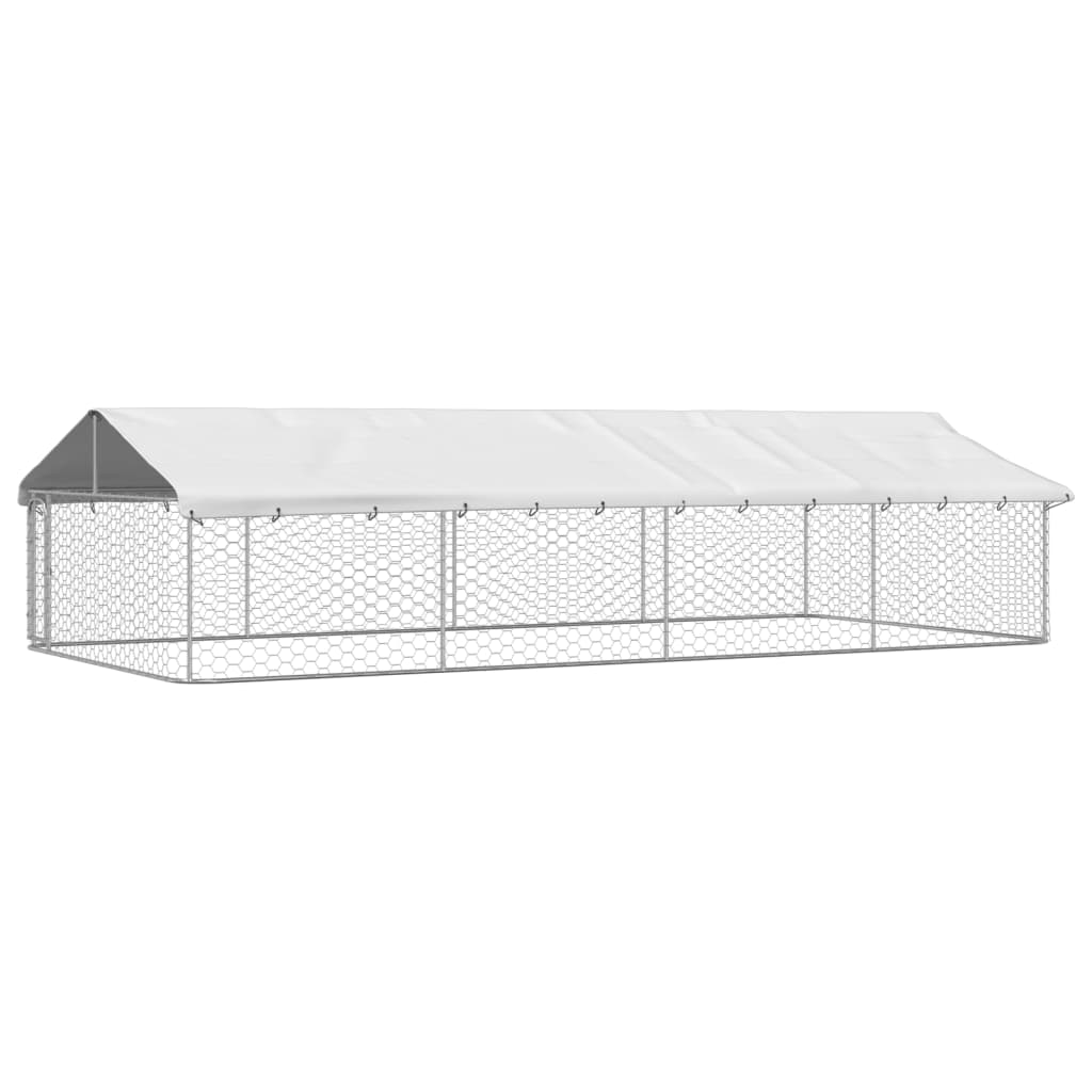 vidaXL Outdoor Dog Kennel with Roof 600x300x150 cm