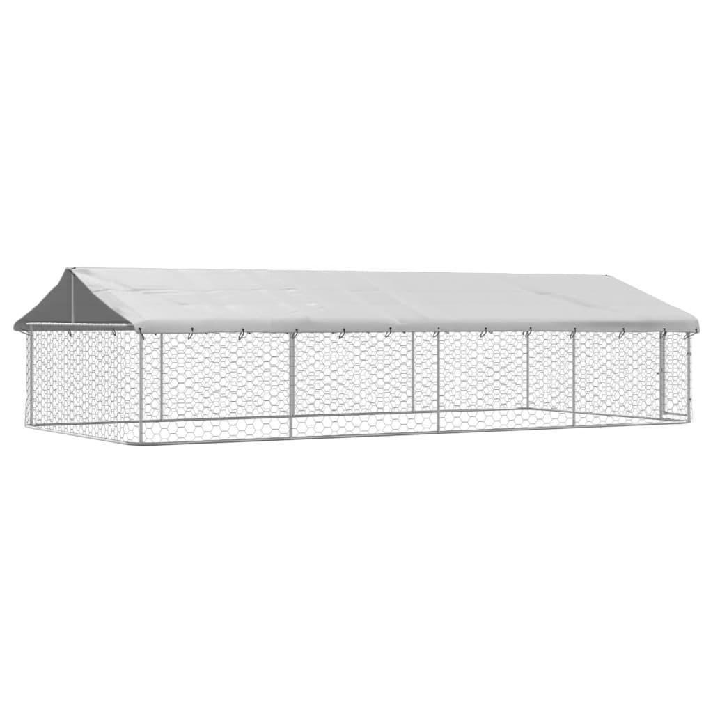 vidaXL Outdoor Dog Kennel with Roof 600x300x150 cm