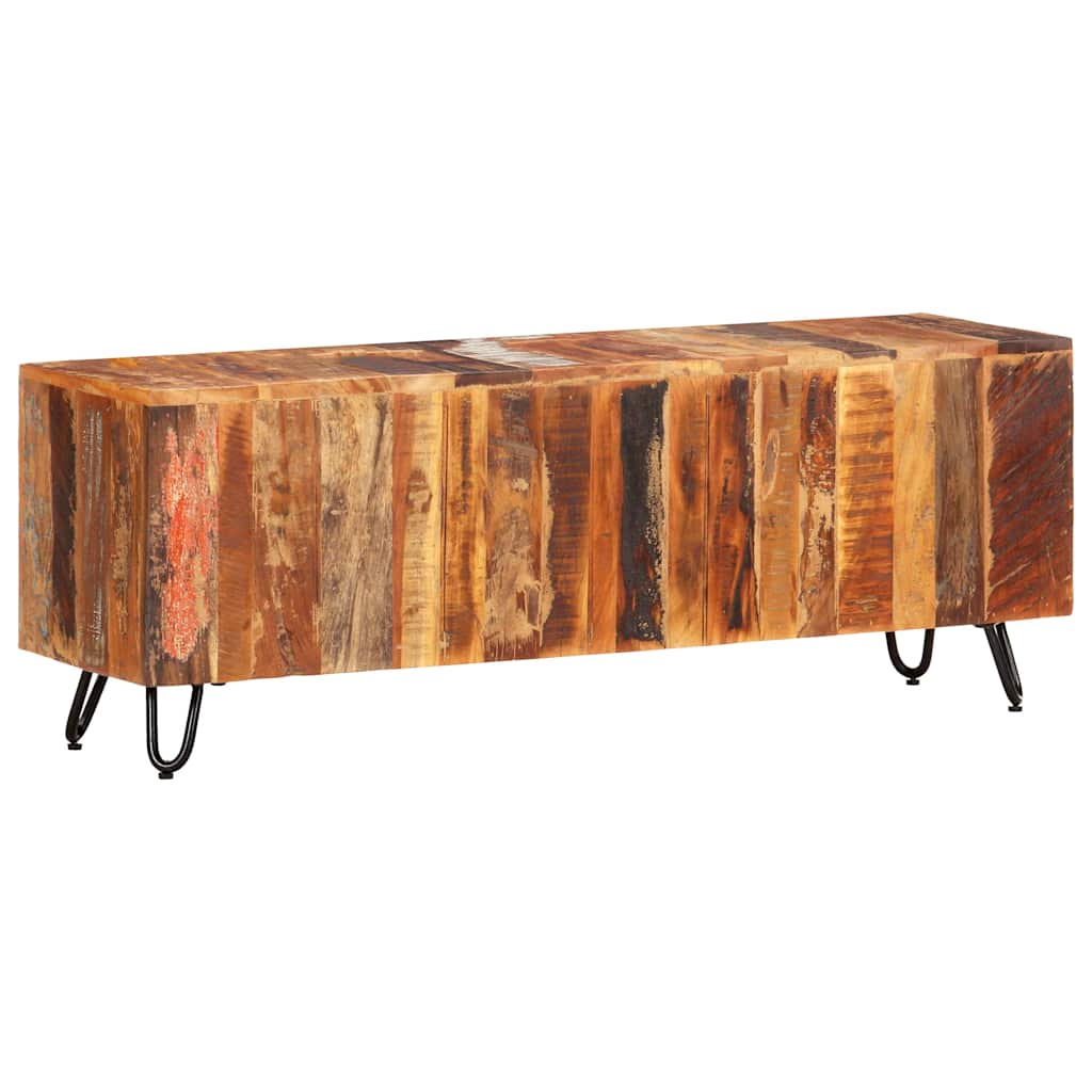 337842 vidaXL TV Cabinet 110x30x40 cm Solid Wood Reclaimed