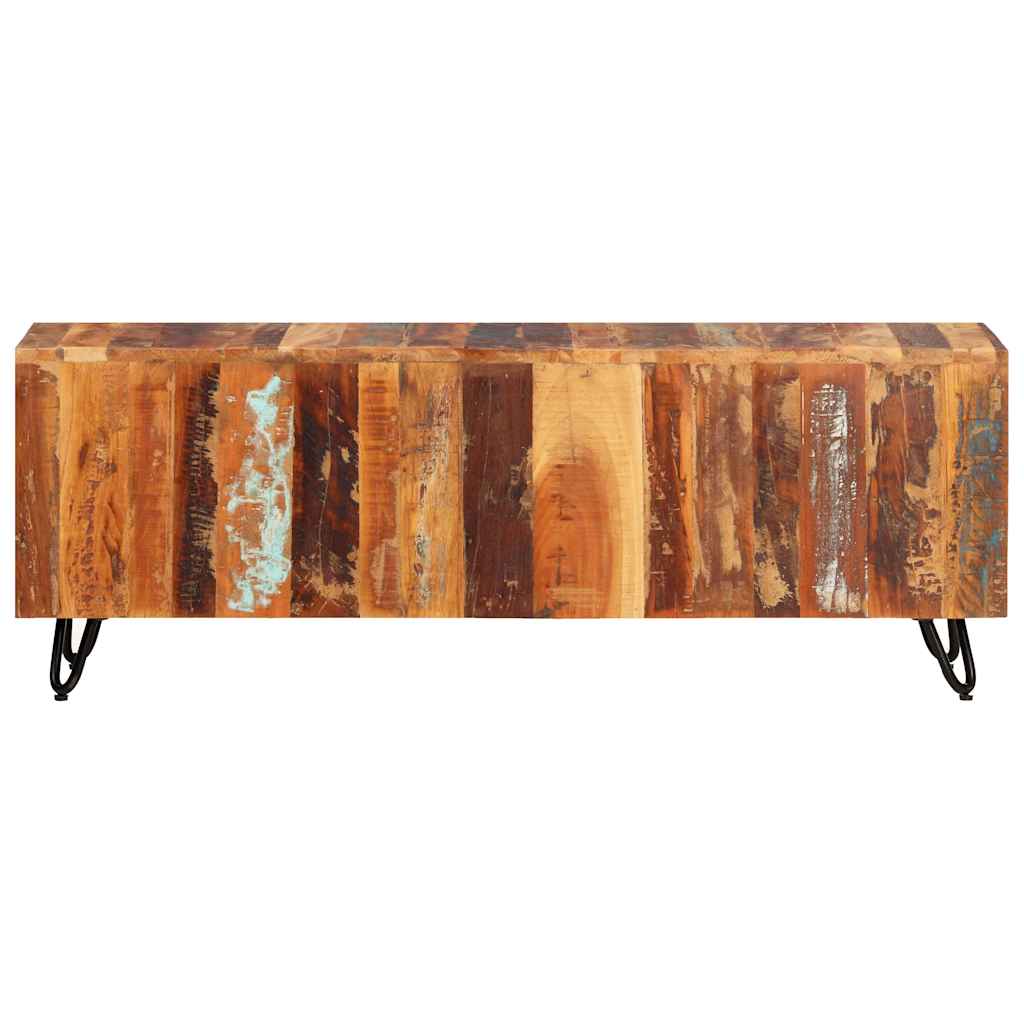 337842 vidaXL TV Cabinet 110x30x40 cm Solid Wood Reclaimed