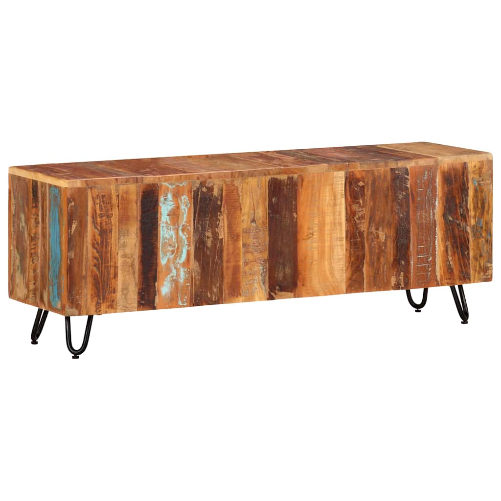 337842 vidaXL TV Cabinet 110x30x40 cm Solid Wood Reclaimed
