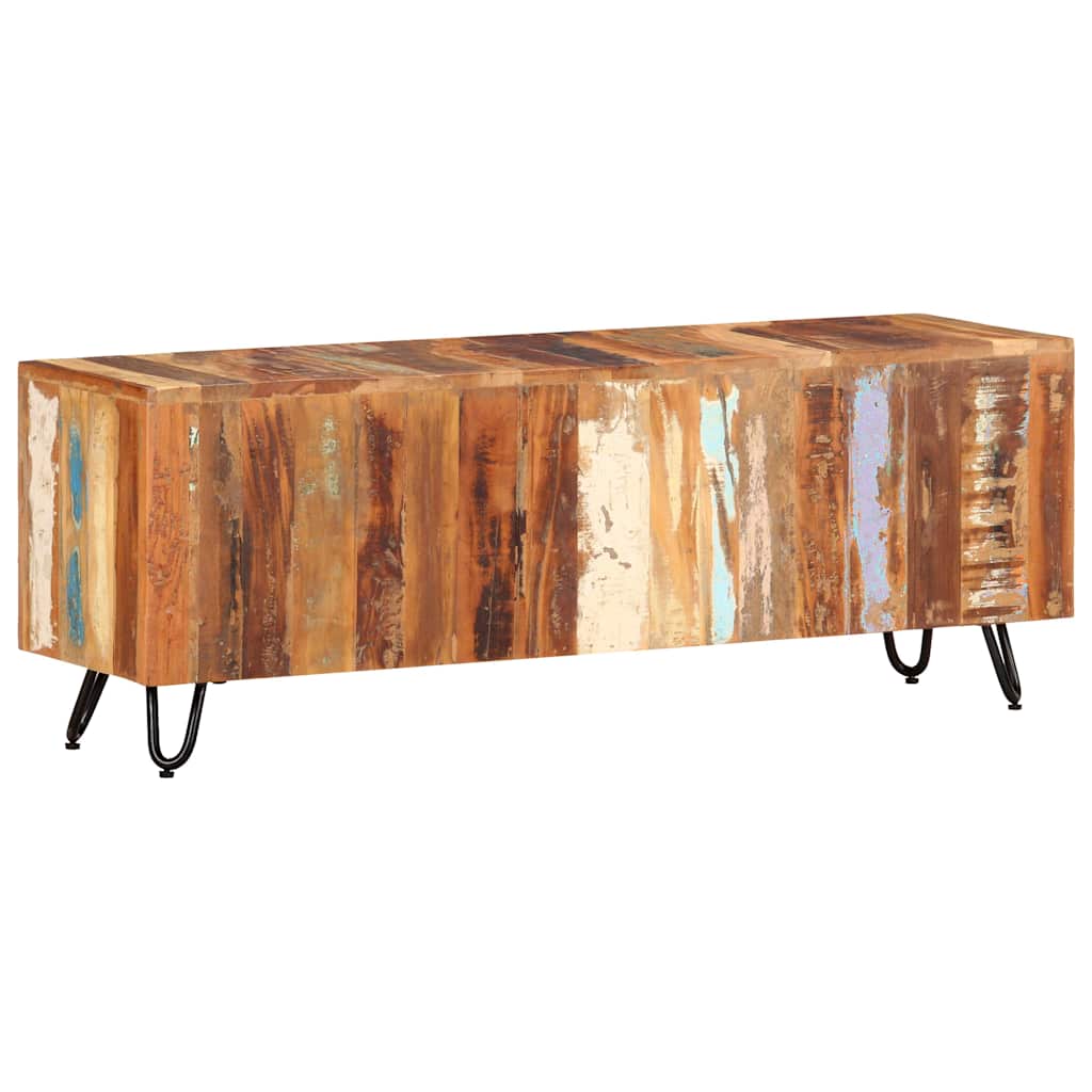 337842 vidaXL TV Cabinet 110x30x40 cm Solid Wood Reclaimed