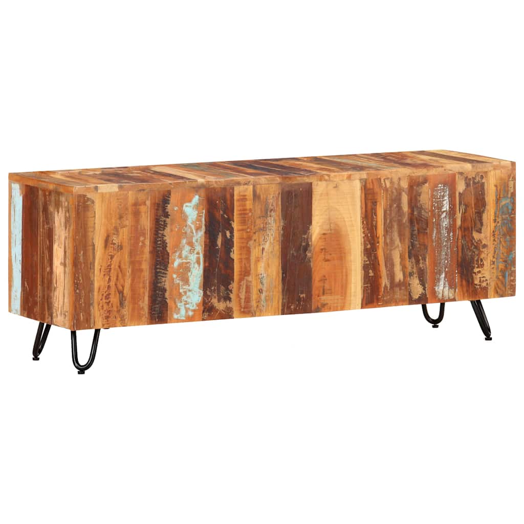 337842 vidaXL TV Cabinet 110x30x40 cm Solid Wood Reclaimed