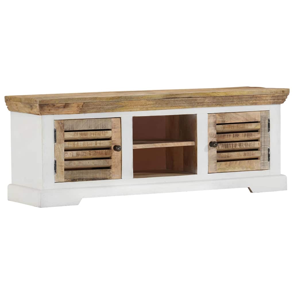 337848 vidaXL TV Cabinet 110x30x40 cm Solid Wood Mango