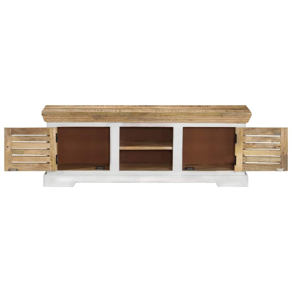 337848 vidaXL TV Cabinet 110x30x40 cm Solid Wood Mango