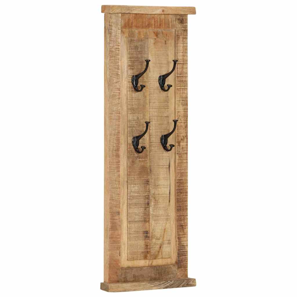 337853 vidaXL Coat Racks 2 pcs Solid Wood Mango 38x100 cm