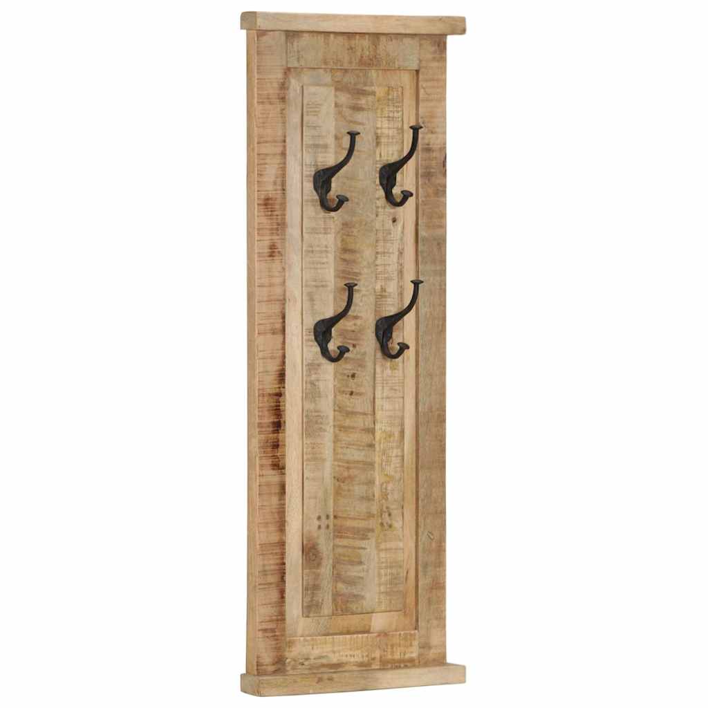 337853 vidaXL Coat Racks 2 pcs Solid Wood Mango 38x100 cm