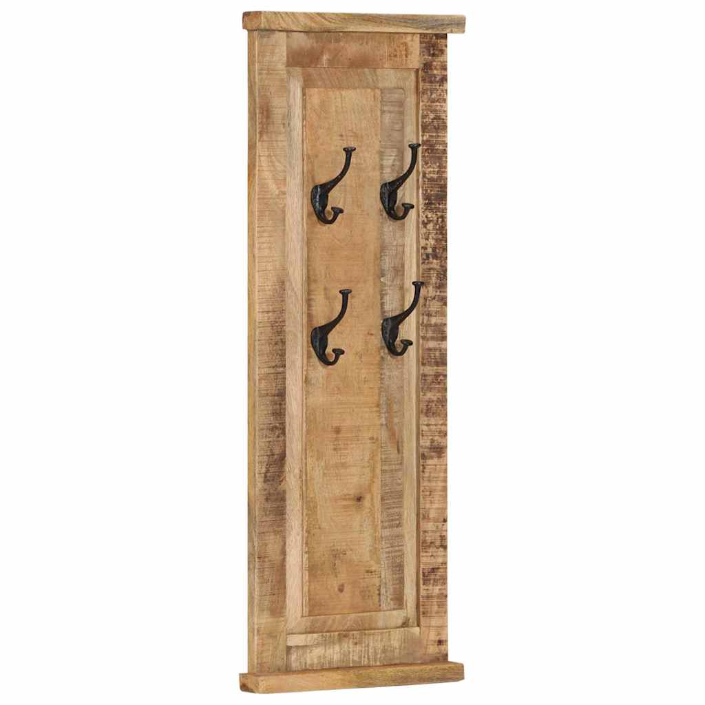 337853 vidaXL Coat Racks 2 pcs Solid Wood Mango 38x100 cm
