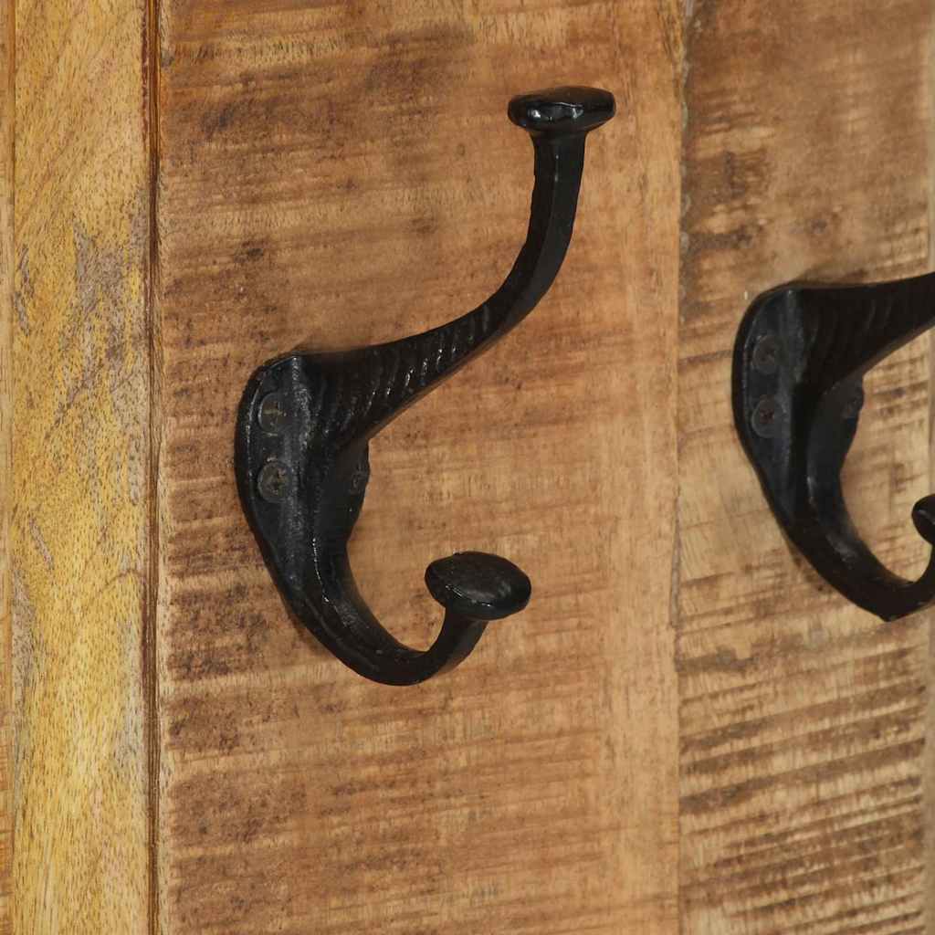 337853 vidaXL Coat Racks 2 pcs Solid Wood Mango 38x100 cm