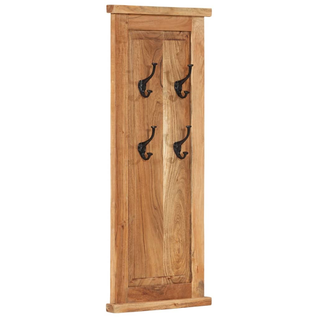 Coat Racks 2 pcs Solid Wood Acacia 38x100 cm