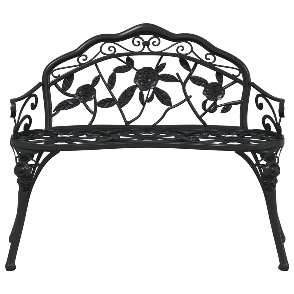 Garden Bench | Black | Cast Aluminium, Cast Iron | Medium