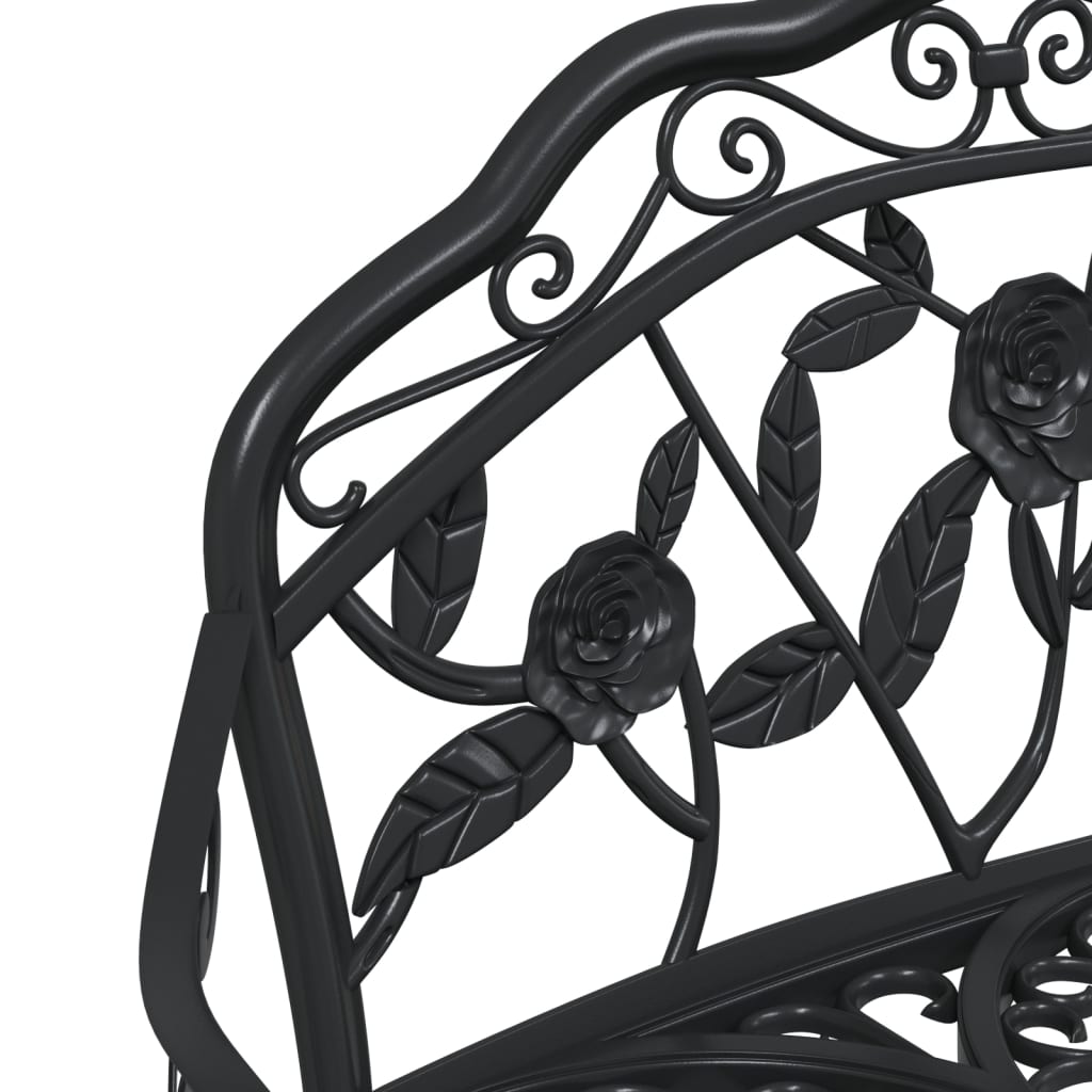 Garden Bench | Black | Cast Aluminium, Cast Iron | Medium