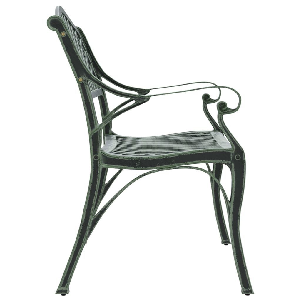 Garden Bench | Green | Cast Aluminium, Cast Iron | Standard