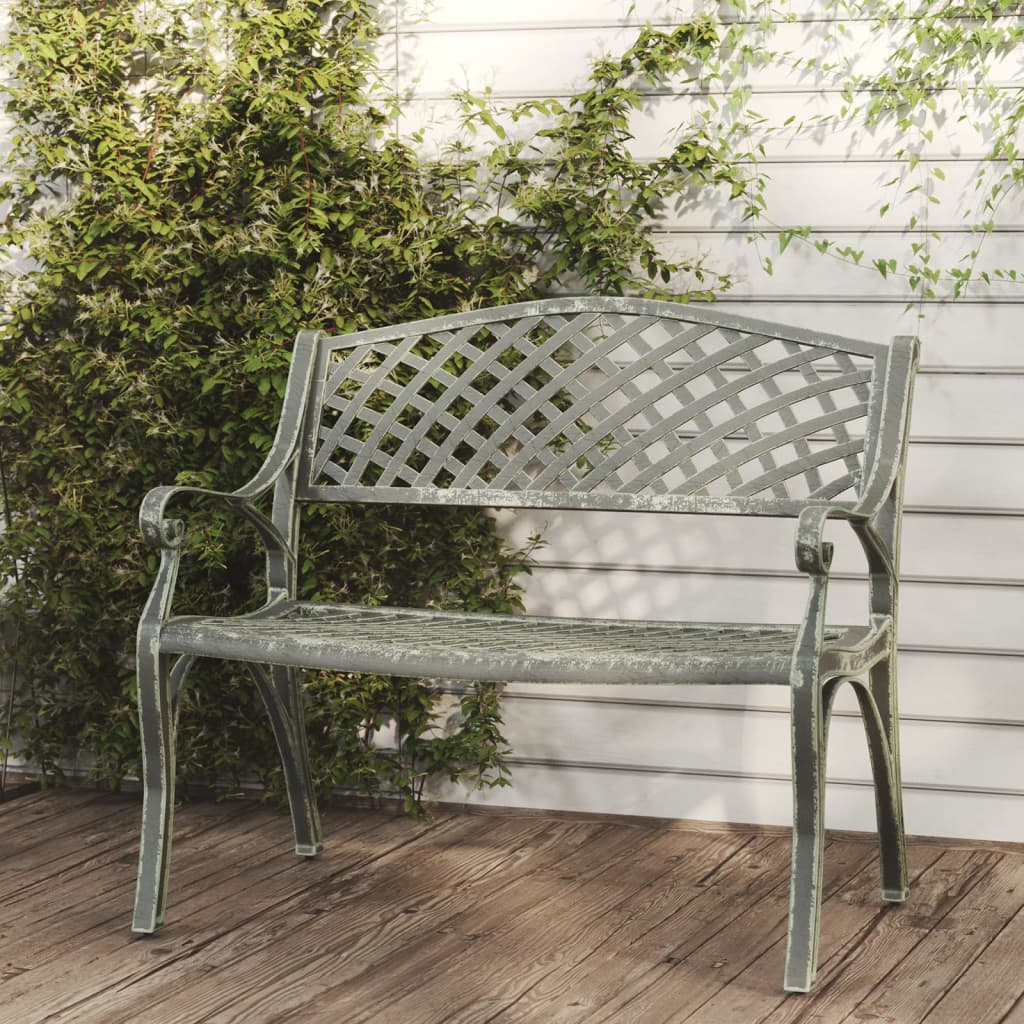 Garden Bench | Green | Cast Aluminium, Cast Iron | Standard