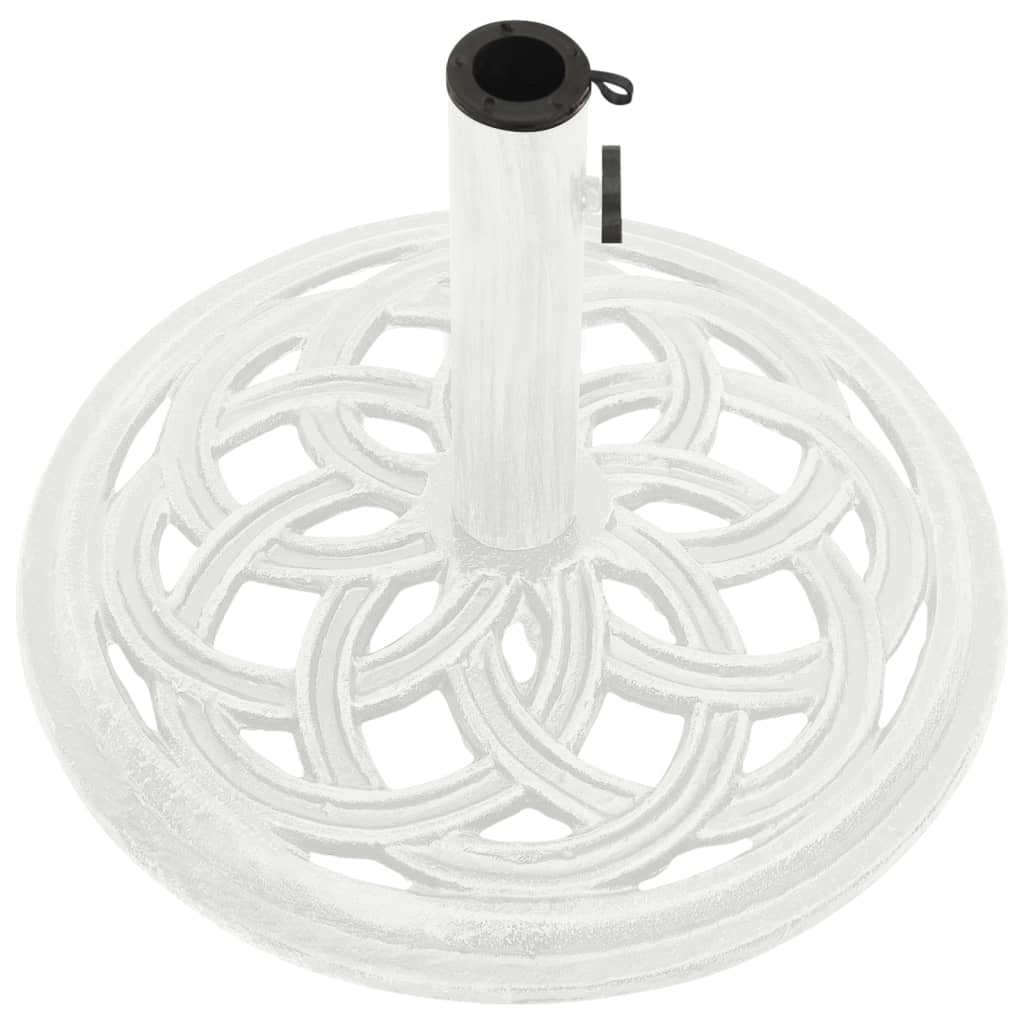 vidaXL Umbrella Base White 44x44x31 cm Cast Iron