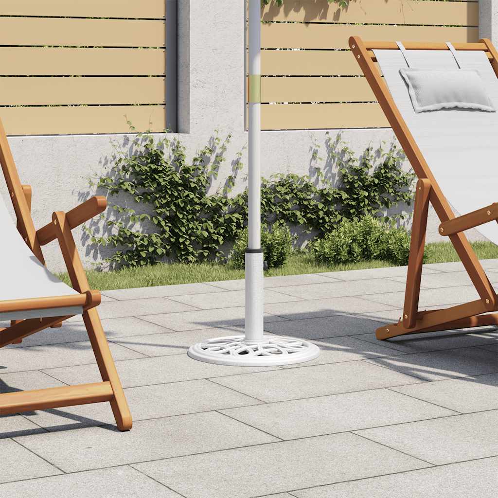 Umbrella Base White 40x40x32 cm Cast Iron
