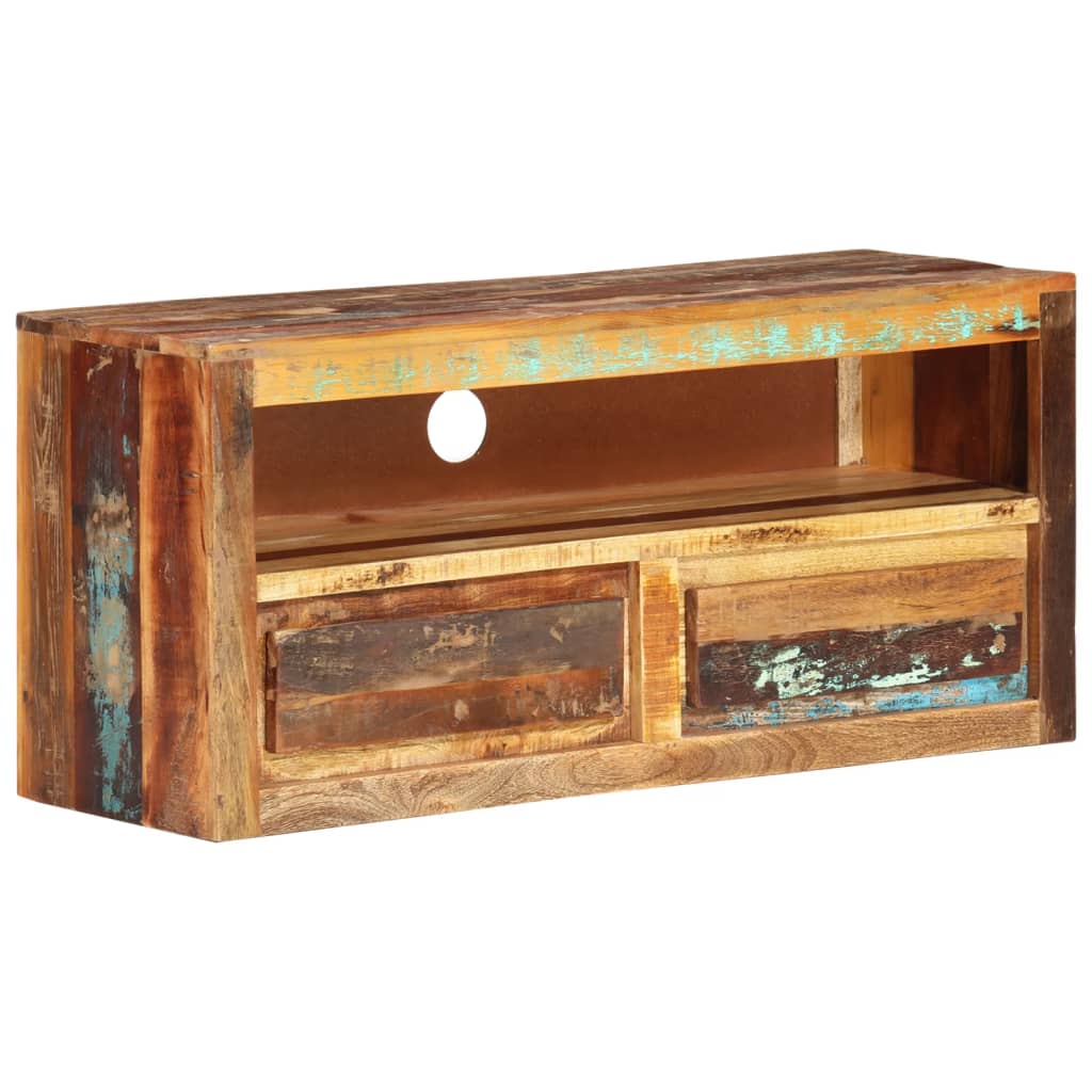 vidaXL TV Cabinet 88x30x40 cm Solid Wood Reclaimed