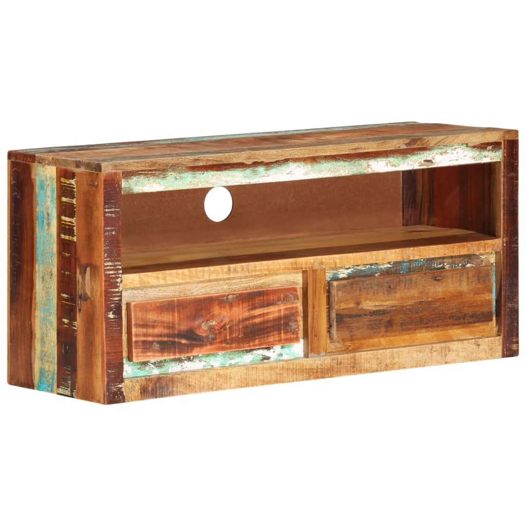 vidaXL TV Cabinet 88x30x40 cm Solid Wood Reclaimed