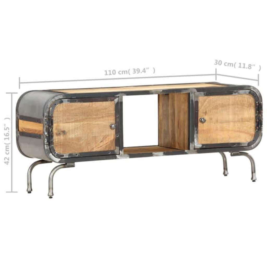 339711 vidaXL TV Cabinet 110x30x42 cm Solid Wood Mango