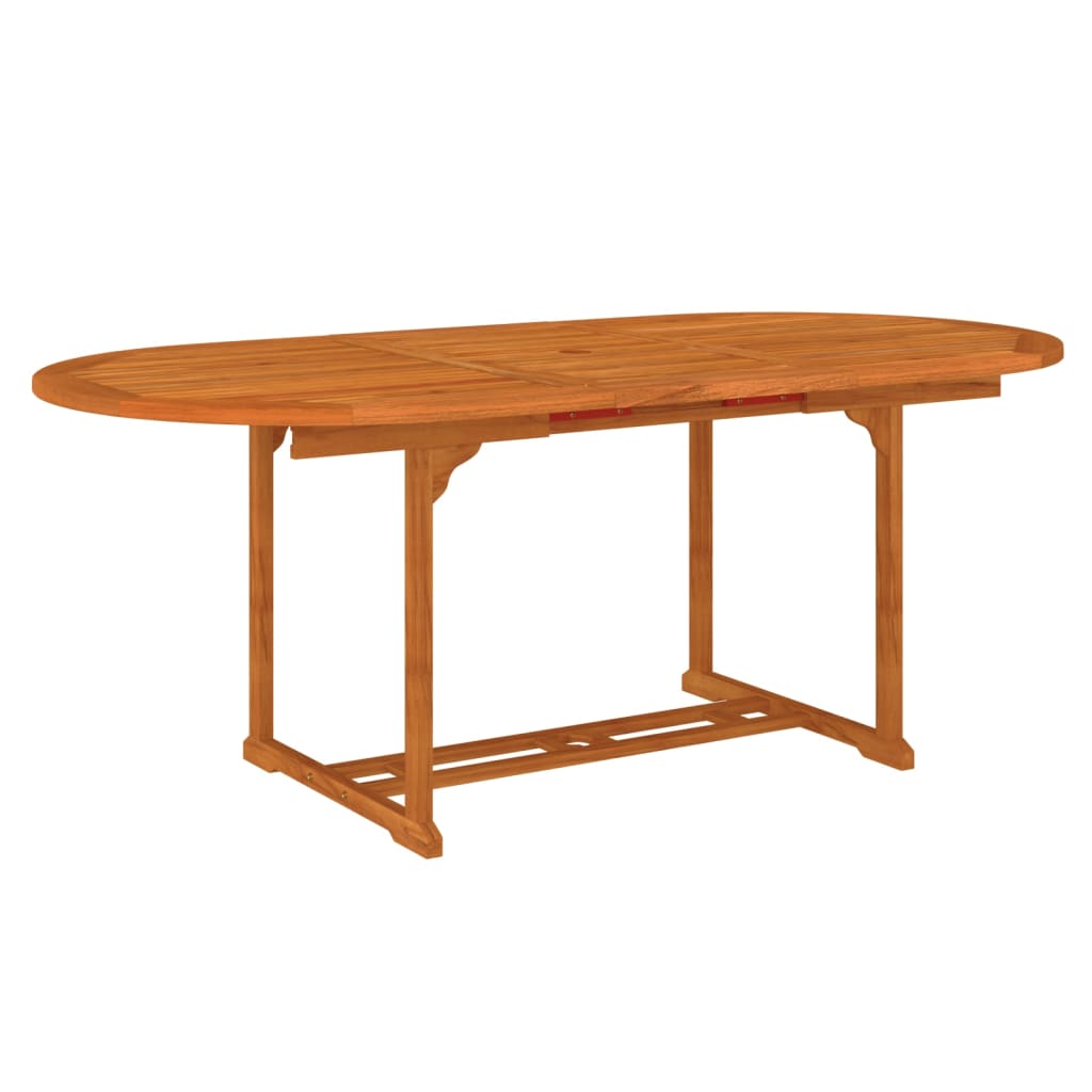 Garden Dining Set | Reddish-brown | Solid eucalyptus wood | Medium