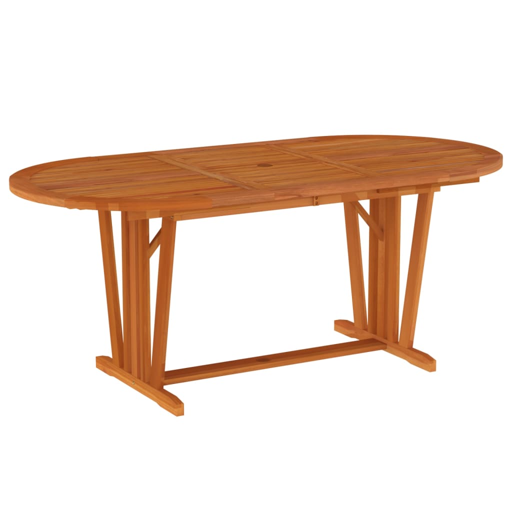 Garden Dining Set | Reddish-brown | Solid eucalyptus wood | Large