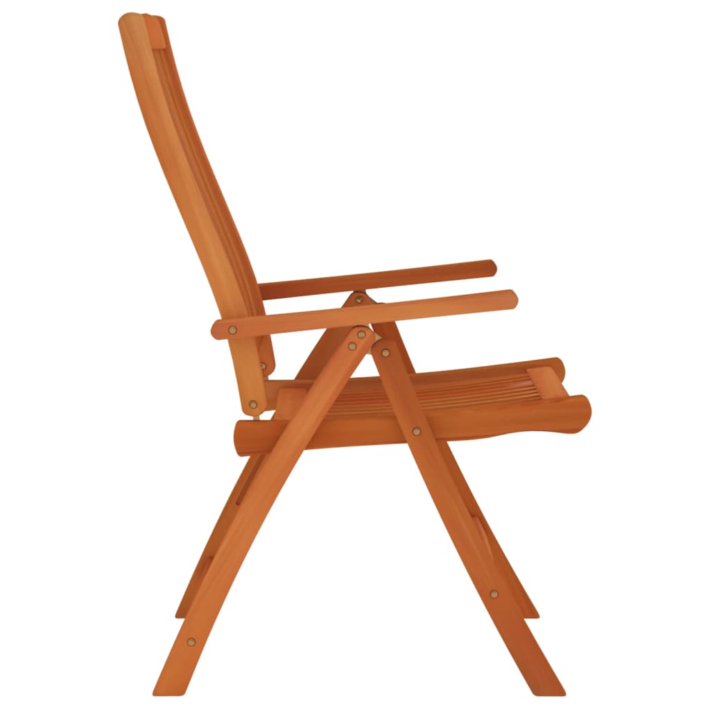 Garden Chair | Set of 8 | Natural wood | Solid eucalyptus wood | Standard
